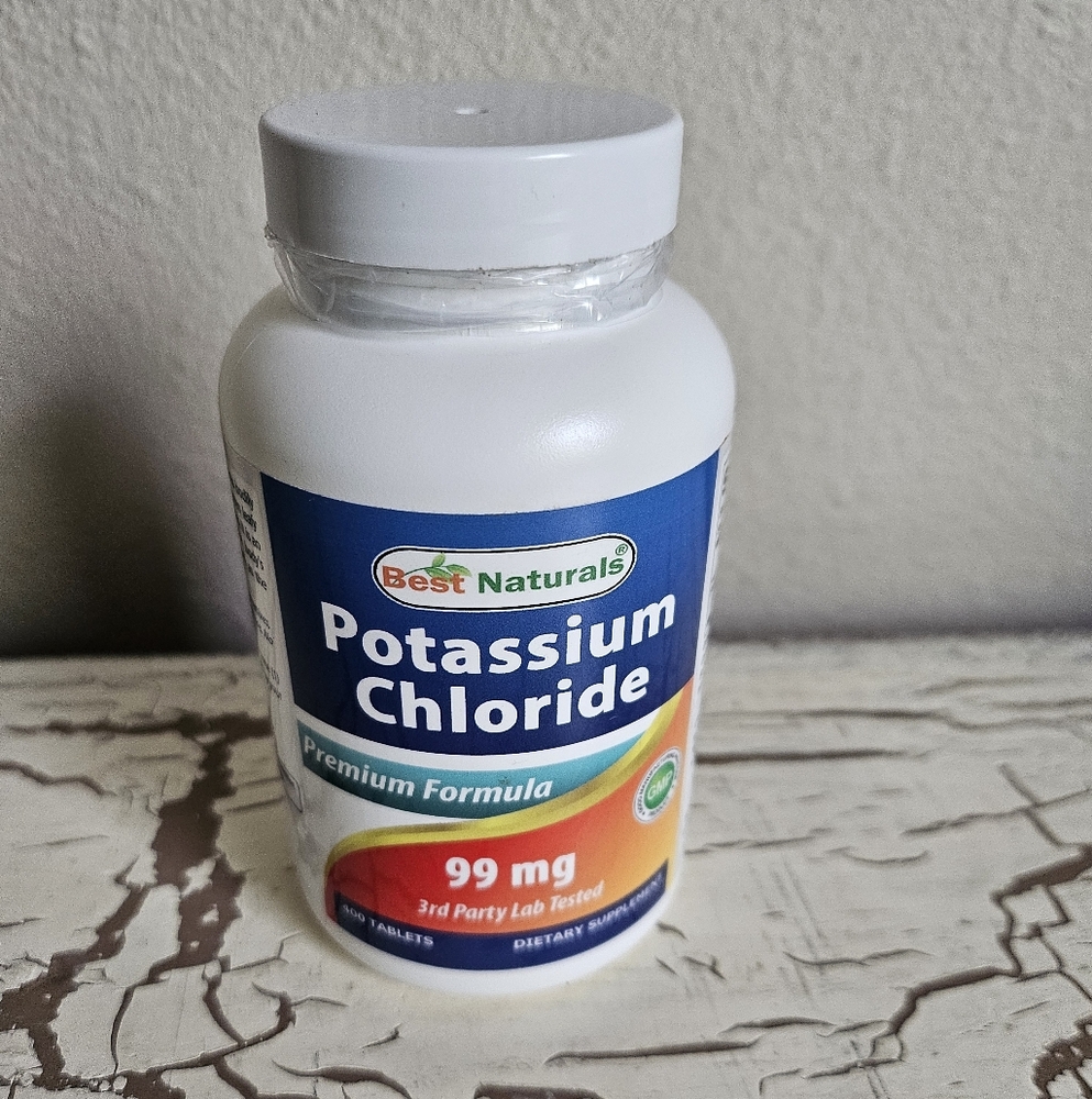 Best Naturals Potassium Chloride Supplement 99mg 400 Tablets -3rd Party Lab Test